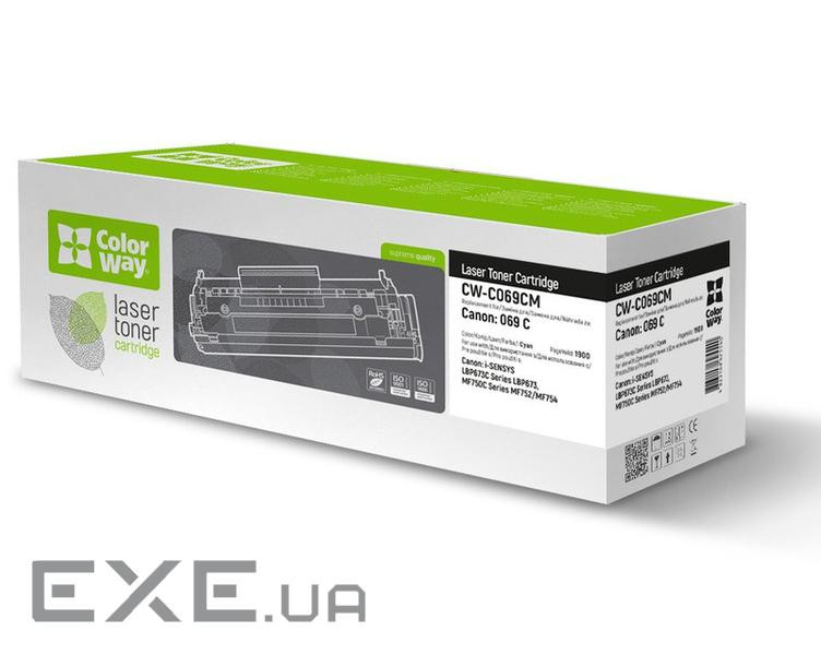 Картридж ColorWay для CANON 069C LBP673/MF752/MF754, cyan (CW-C069CM)