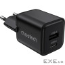 Мережевий зарядний пристрій Choetech PD5012-EU-BK, USB-A/USB-С