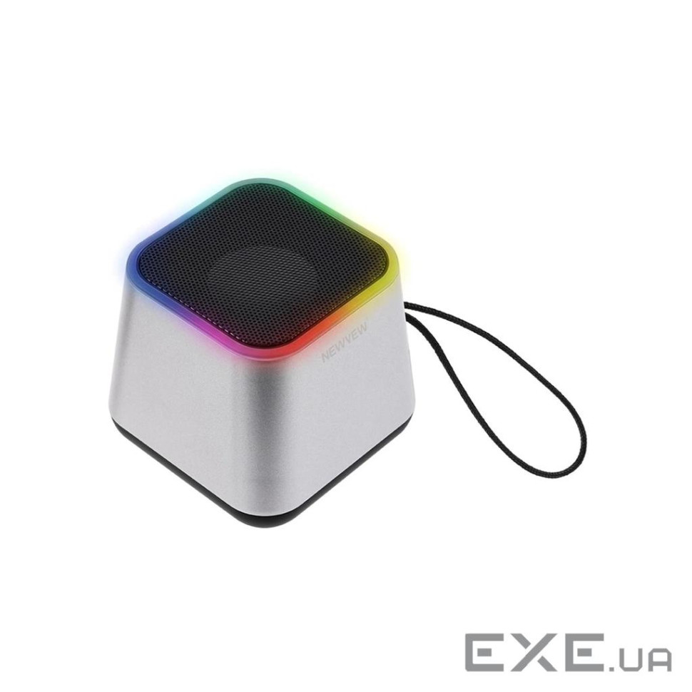 Акустична система NEWVEW NV-9203 RGB/BT/USB/TF/FM Silver (NWVW-NV-9203-SL)