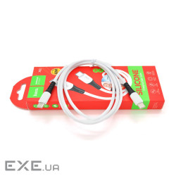 Кабель Hoco X82 silicone, C-Type C, 3A, White, довжина 1м, BOX (Hoco X82W-TcTc)