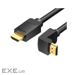 Кабель мультимедійний HDMI M to HDMI M 1.0m 4K60Hz 90 corner black Vention (AAQBF)
