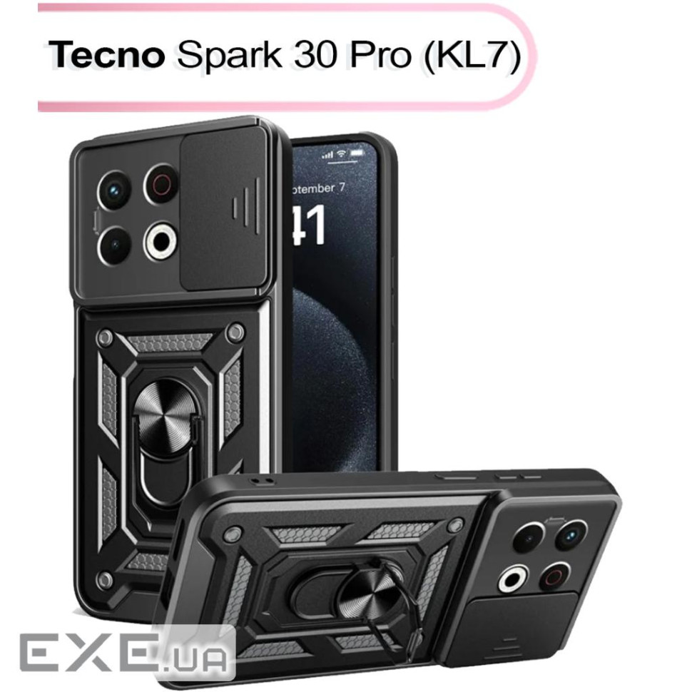 Чохол до мобільного телефона BeCover Military Tecno Spark 30 Pro (KL7) Black (713542)