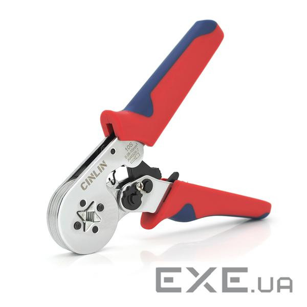Кримпер CINLINELE HCS8 10SA для обтиску кабельного наконечника, blue-red + набір (HCS8 10SA+VE1020)