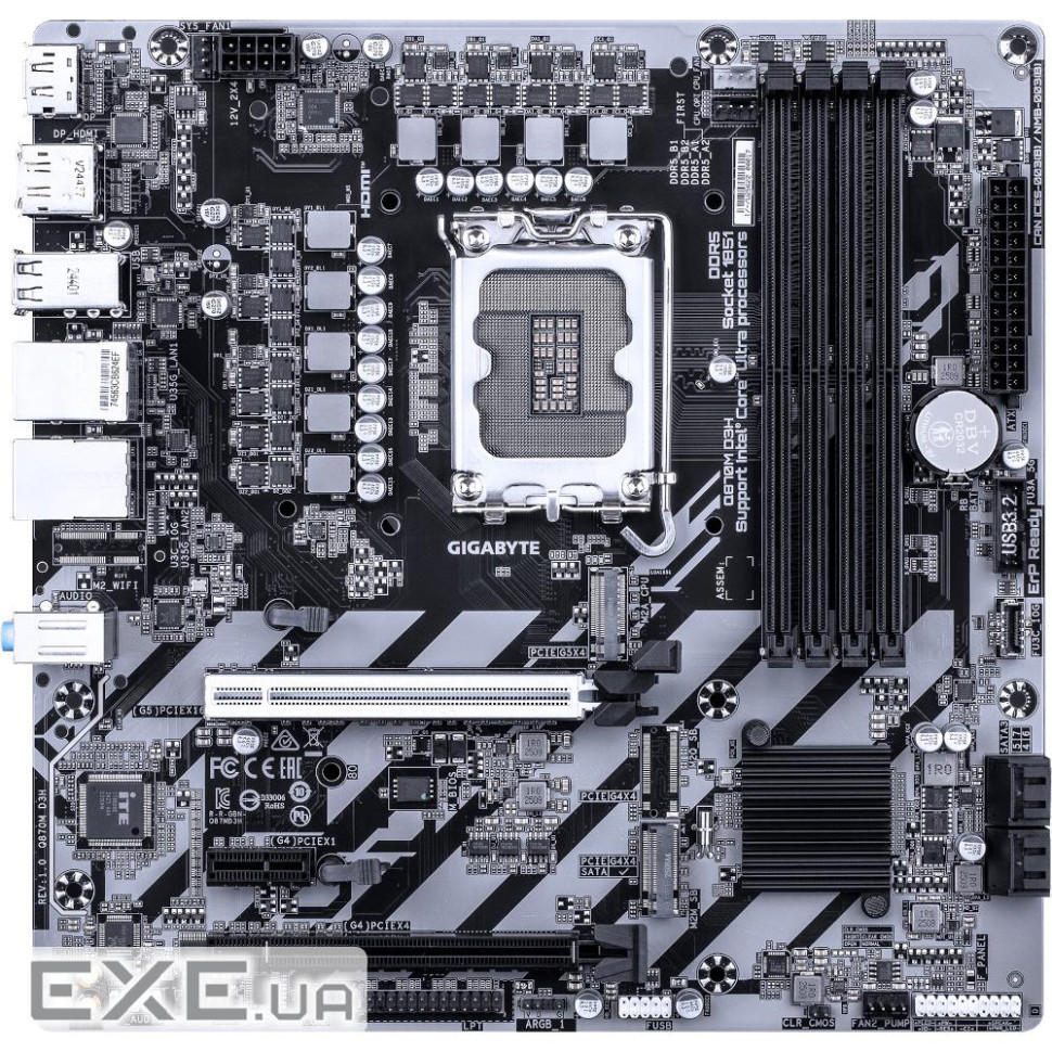 Материнська плата GIGABYTE Q870M D3H