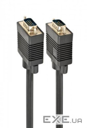 Кабель мультимедійний Cablexpert VGA 1.5m Premium 3+ 9C HD15M, 2 shields, 2 ferrits (CCB-PPVGA-1.5M)