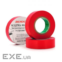 Ізолента RENDER 0,19мм*16мм*7м (червона), temp:-10+80°С (0,19мм*16мм*7м червона) )