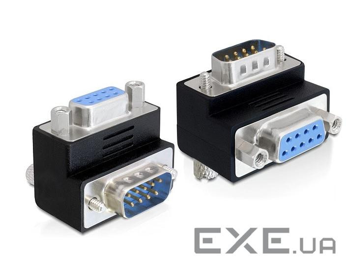 Перехідник обладнання COM(DB9) M/F,90вниз 1:1 Screw/ Nut,чорний (70.06.5264-1)