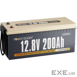 Акумуляторна батарея LiFePO4 Power Queen 12.8 V 200Ah , 2840Wh, BMS 150A, (P12V200-100-BASIC-8-A160)