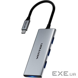 Док-станція USB3.0 Type-C --> HDMI 4K30Hz/TF/3xUSB-A 3.0, 0.15м 6-in-1 Vention (TOOHB)