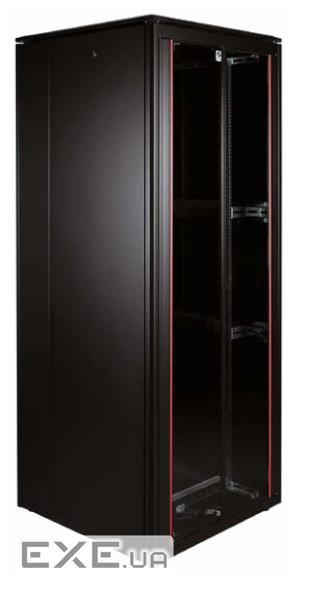 Шафа підлогова DYNAmic 42U 19" 800x1000мм, перф.двері, 63% чорна. (LN-FS45U8010-BL-CCAA)