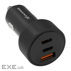 Зарядний пристрій Grand-X CH-39B 50W 1xUSB + 2xUSB-C PD + QC3.0 AFC FCP SCP VOOC Black