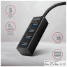 Концентратор AXAGON USB-C to 4xUSB 3.0 0.2m black (HUE-M1C)