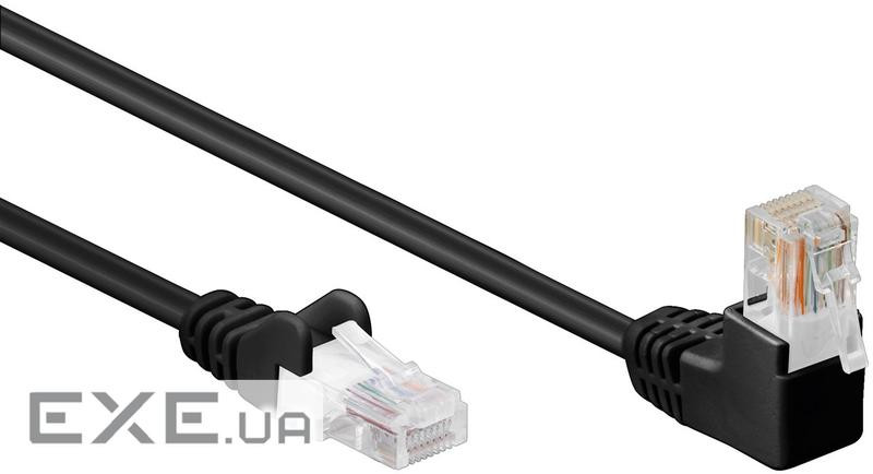 Патч-корд неекранований RJ45 UTP5e 1.0m, patch D=4.9mm AWG26 1x90е Gold,чорний (84.00.7081-1)