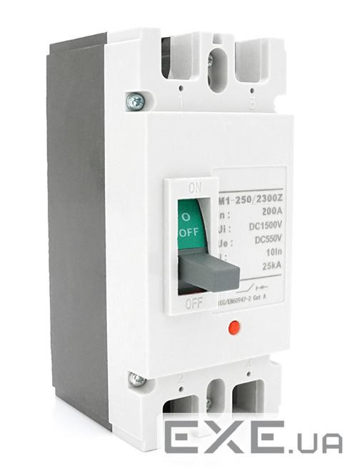 Двополюсний автомат постійного струму MCCB M1-250 / 2300Z, 200A, DC550-1500V (M1-250 / 2300Z / 200A)