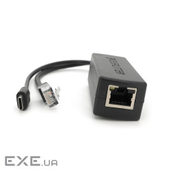 POE спліттер AOT-0524 48V-5V, RJ45, Type-C (10 / 100Мбіт, Вхід-48V / Вихід 5V 2.4А (AOT-4805 Type-C)