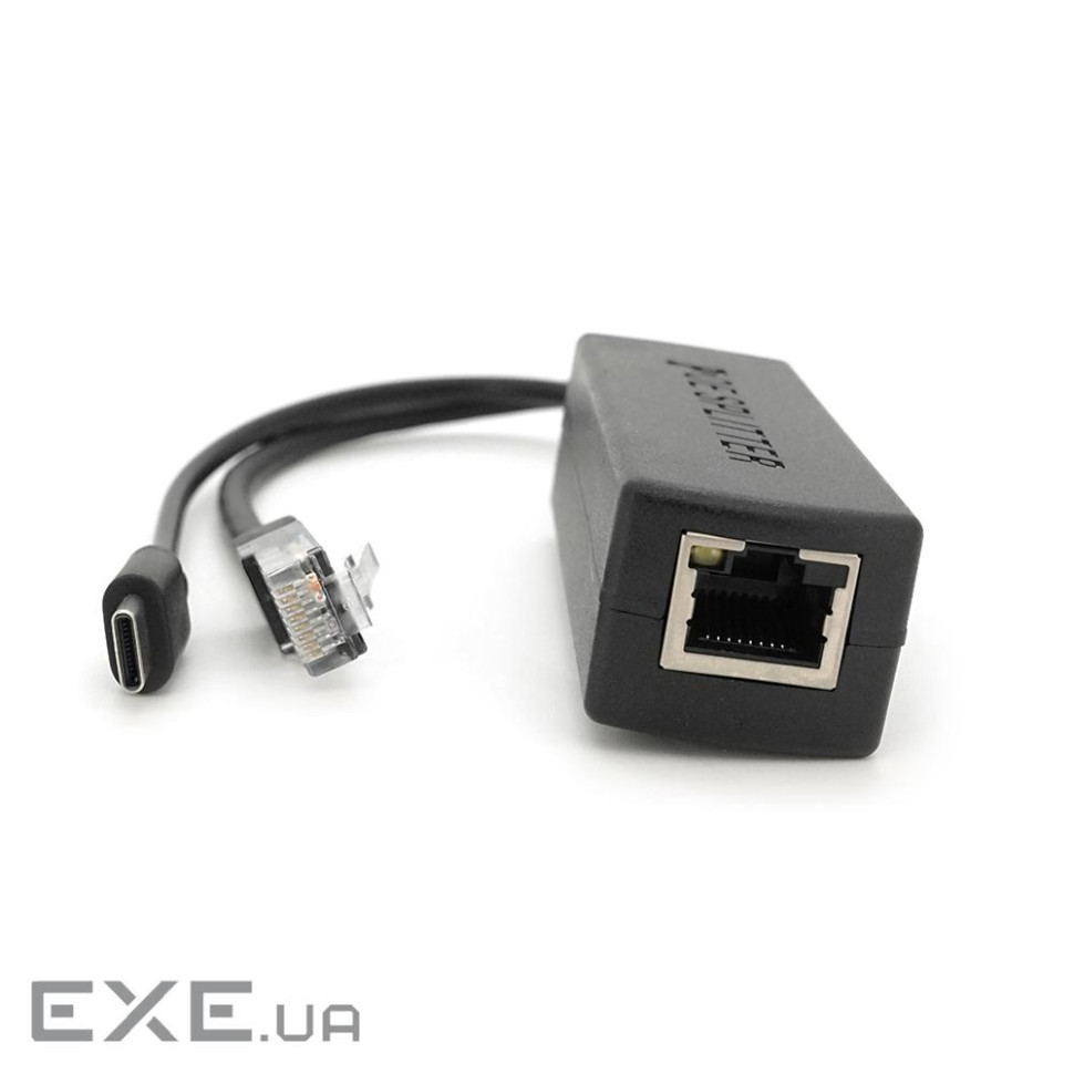 POE спліттер AOT-0524 48V-5V, RJ45, Type-C (10 / 100Мбіт, Вхід-48V / Вихід 5V 2.4А (AOT-4805 Type-C)