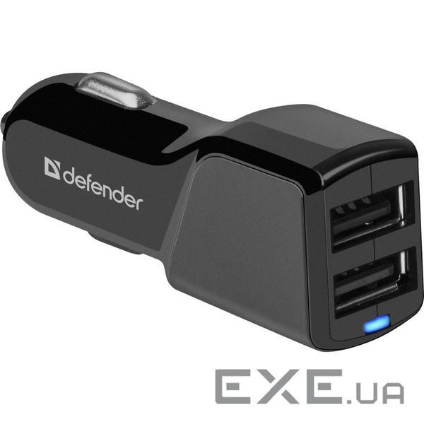 Зарядний пристрій Defender UCA-34 2xUSB, 5V / 3.4A (83834)