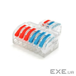 Клемна колодка з натискними затискачами 2х6-проводу LT-623 для розподільчих коробок, 4 (LT-623T / 5)