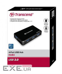 USB концентратор Transcend (TS-HUB3K) USB3.0 HUB 4-port + б.п.