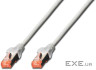 Патч корд DIGITUS CAT 6 S-FTP, 0.5м, AWG 27/ 7, LSZH, серый (DK-1644-005)