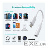 Перехідник Lightning to 3.5mm 0.1m 4pin MFI Choetech (AUX005)