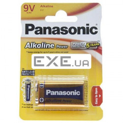 Батарейка Panasonic Крона 6LR61 Alkaline Power * 1 (6LF22APB/1BP) (6LR61REB/1BP)