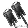 Кабель HOCO US11 VGA male to VGA male HD data cable(L=1M) Black (6942007628204)