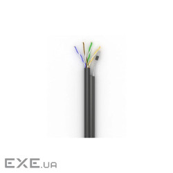 Кабель мережевий OK-Net UTP-cat.5E-SL, трос 4*0,5мм, outdoor, 5 (КППт-ВП (100) 4*2*0,49 / 500)