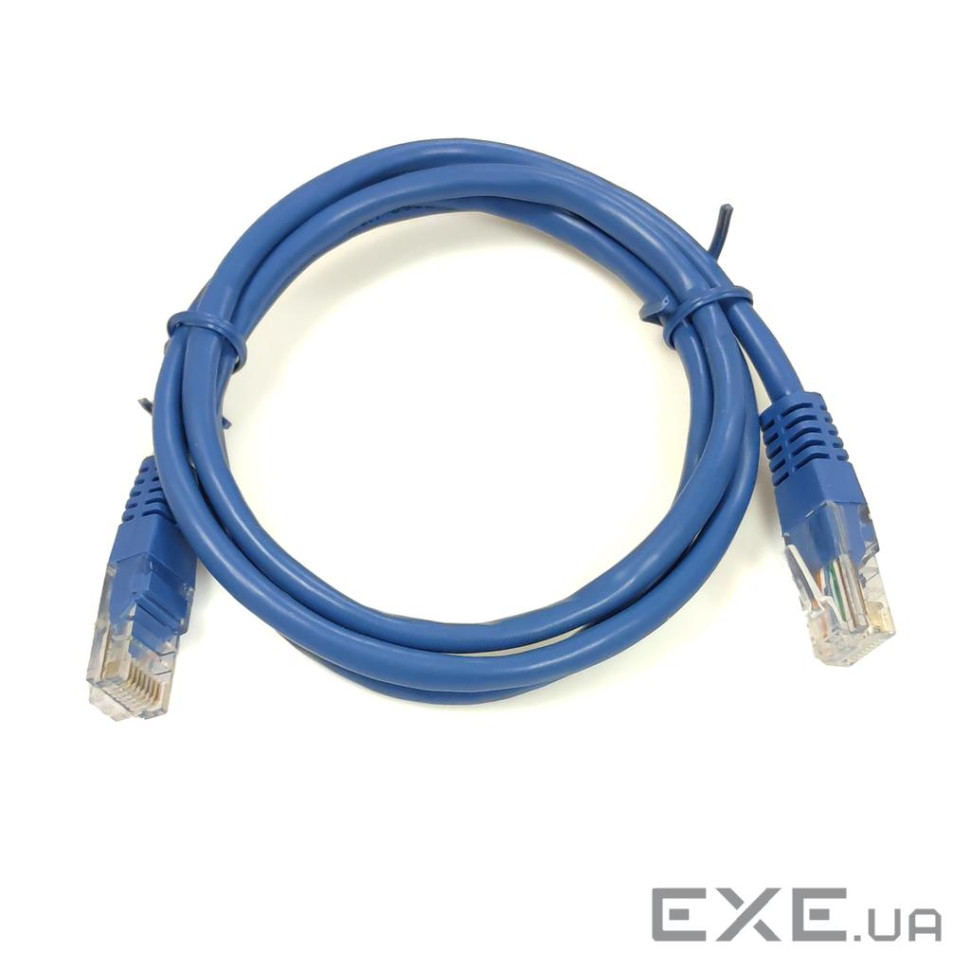 Патч-корд UTP, 0.25 м, кат. 5e, синій (PAUT3025-BL) (PAUT3025-BL)