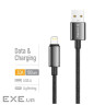 Дата кабель USB 2.0 AM to Lightning 1.0m 3A zinc alloy braided black ColorWay (CW-CBUL098-BK)