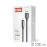Дата кабель USB 2.0 AM to Lightning 1.0m 3A zinc alloy braided black ColorWay (CW-CBUL098-BK)