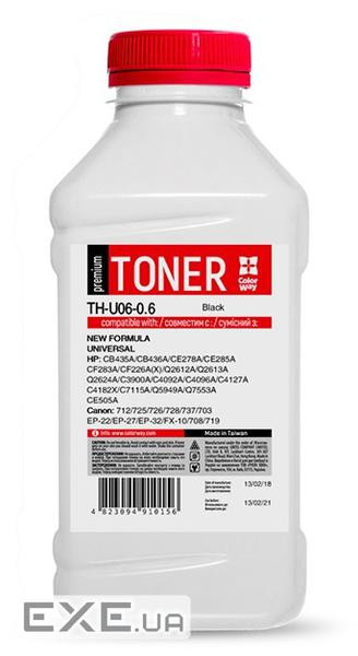 Тонер HP LJ P1005/1006 (CB435A) Premium 60g ColorWay (TH-U06-0.6)