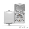 Розетка Videx BINERA IP65 наружная 1ая с заземлением (VF-BNW3-G)