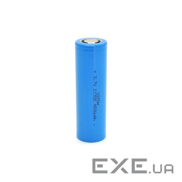 Акумулятор 21700 4500mAh, 3.7V, Blue, FlatTop Vipow (ICR21700-4500mAhFT / 31079)