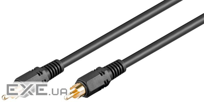 Кабель відео-сигнальний RCA M/ M 5.0m, RG59/ U 2xShielded D=6.0mm Gold, черный (75.05.0435-30)