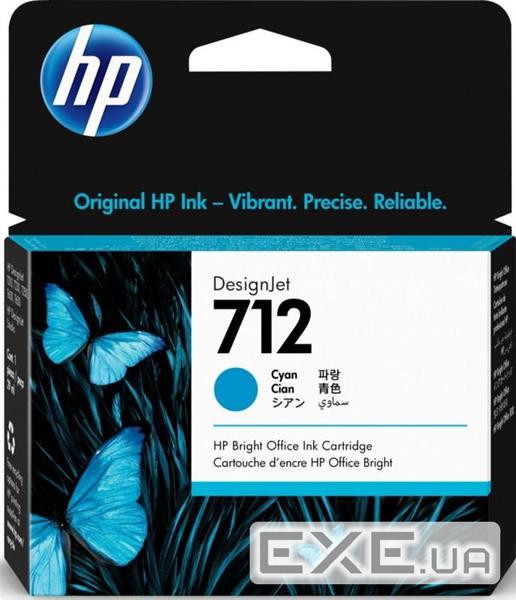 Картридж HP DJ No.712 DesignJet Т230/Т630 Cyan 29ml (3ED67A)
