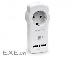 Зарядний пристрій REAL-EL 2*USB 15W (CS-30) (CS-30 White)