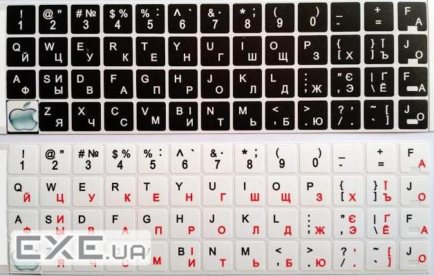 Наклейка на клавіатуру Деколь, для клавіатури Mac/Apple 14x14mm, кольоровий (98.00.0002-100)