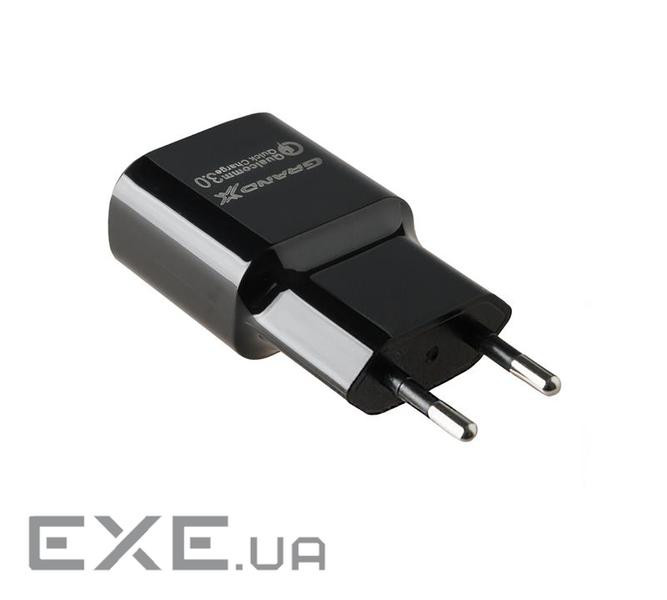 Зарядний пристрій Grand-X Quick Charge QС3.0 22.5W + cable USB to USB-C 1.0m black (CH-550TC)