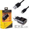 Зарядний пристрій Grand-X Quick Charge QС3.0 22.5W + cable USB to USB-C 1.0m black (CH-550TC)