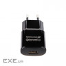 Зарядний пристрій Grand-X Quick Charge QС3.0 22.5W + cable USB to USB-C 1.0m black (CH-550TC)