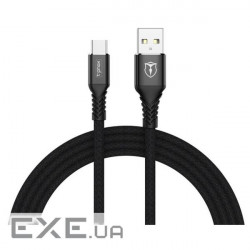 Дата кабель USB 2.0 AM to Type-C 1.0m Jagger T-C814 Black T-Phox