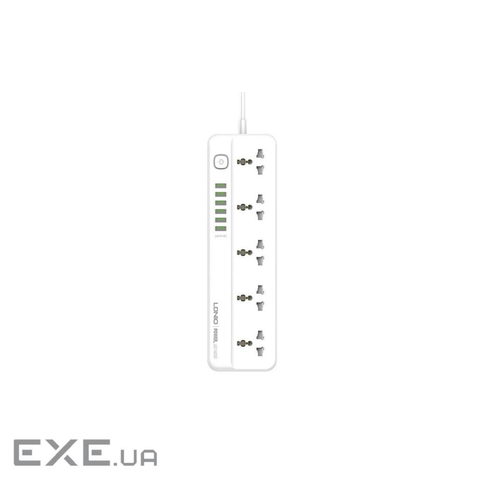 Мережевий фільтр живлення LDNIO SC5614 5роз. 3USB 2м