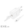 Зарядний пристрій BOROFONE BA82A Platinum USB-C PD25W + cable USB-C to Lightning White (6941991112263)