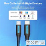 Дата кабель USB-C to Micro 5P 1.5m 2A black Vention (COVBG)