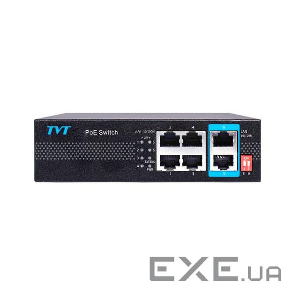 Комутатор мережевий TVT DIGITAL TD-B2204S1-PEU