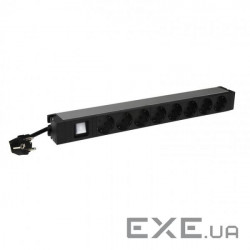 PDU Legrand Блок розподілу живлення 8 розеток 2К+3 німецький стандарт 1 вимикач з інд (646823)