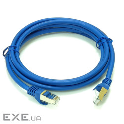 Патч-корд S/FTP, 2 м, кат. 6А, блакитний , LW (PC005-C6A-200BL)