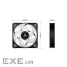 Комплект вентиляторів ARCTIC P12 PWM PST RGB 3-Pack (ACFAN00229A)