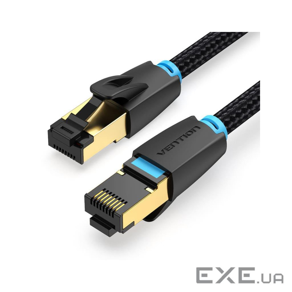 Патч-корд 5м, S/FTP cat 8 RJ-45 COPPER black Vention (IKGBJ)